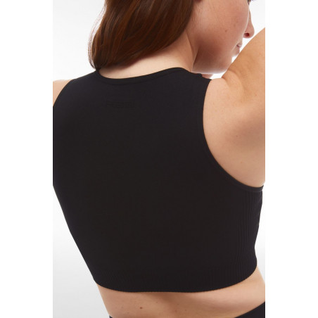Freddy Seamless Sport Top - with Front-Zipper - N0 - Black