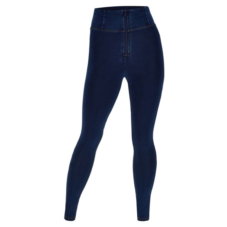 Freddy N.O.W.® Yoga Jeans - 7/8 Mid Waist Super Skinny - J0B - Indigo Blue - Blue Seams