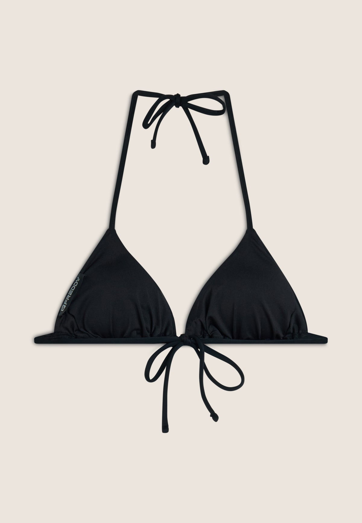 Triangel-Bikinioberteil mit Strassverzierung - BLACK