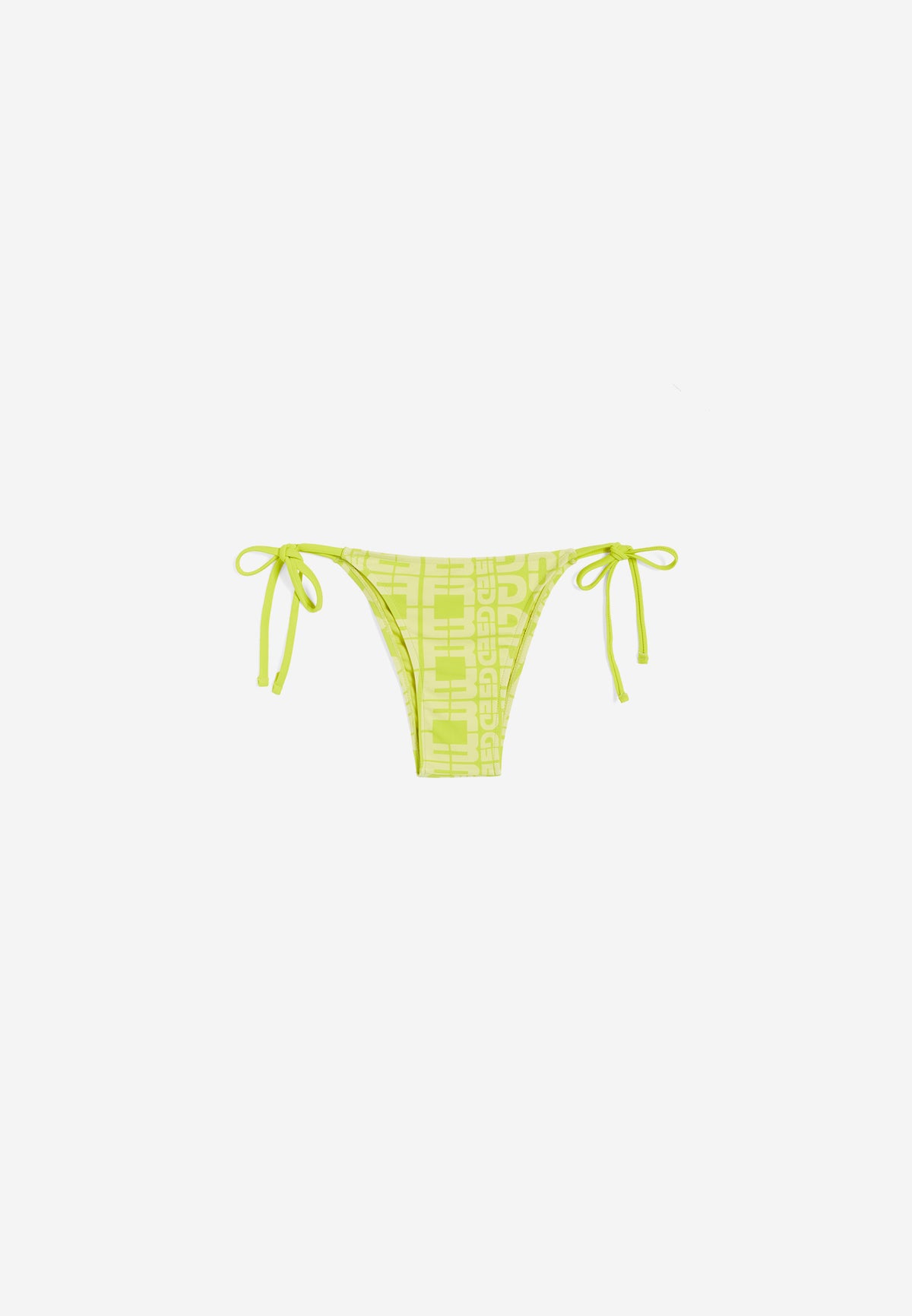String-Bikinihose mit Allover-Logo-Print - LIME