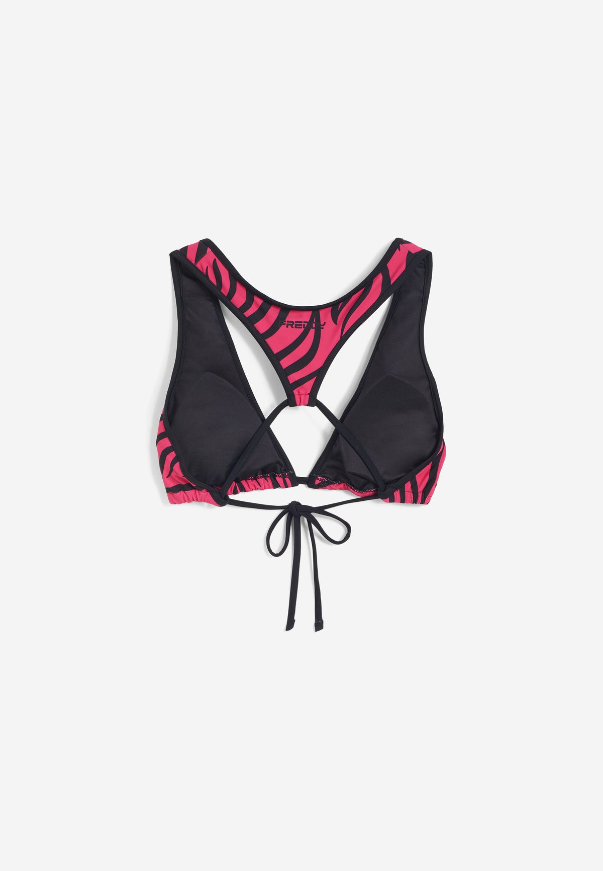 Triangel-Bikinioberteil mit Zebramuster - FUCHSIA