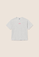 Comfort t-shirt in melange jersey with neon details - White Melange