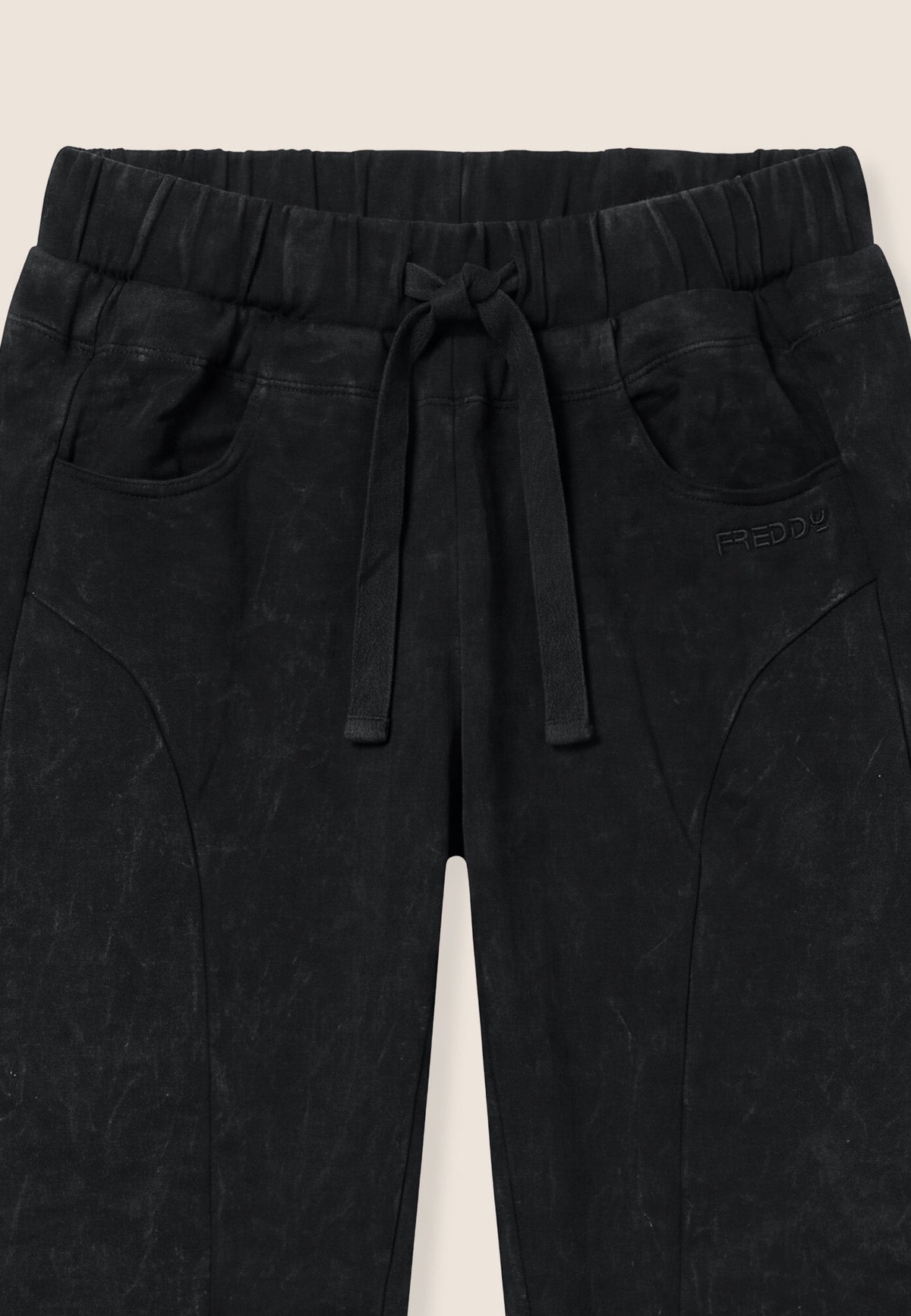 Washed joggers with 50 Years of Movement patch - Black