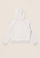 Comfort melange hoodie with neon embroidery - White Melange
