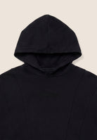 Oversize cropped hoodie with a faded effect - Black