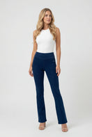 N.O.W. Core Mid Waist Flare Tencel - Denim Dark Blue - Blue Seam
