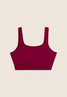 Seamless sporty top with ribbed band under the bust - Raspberry Radiance