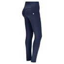 WR.UP Push-Up Button High Waist Skinny Pants - Total Eclipse Blue