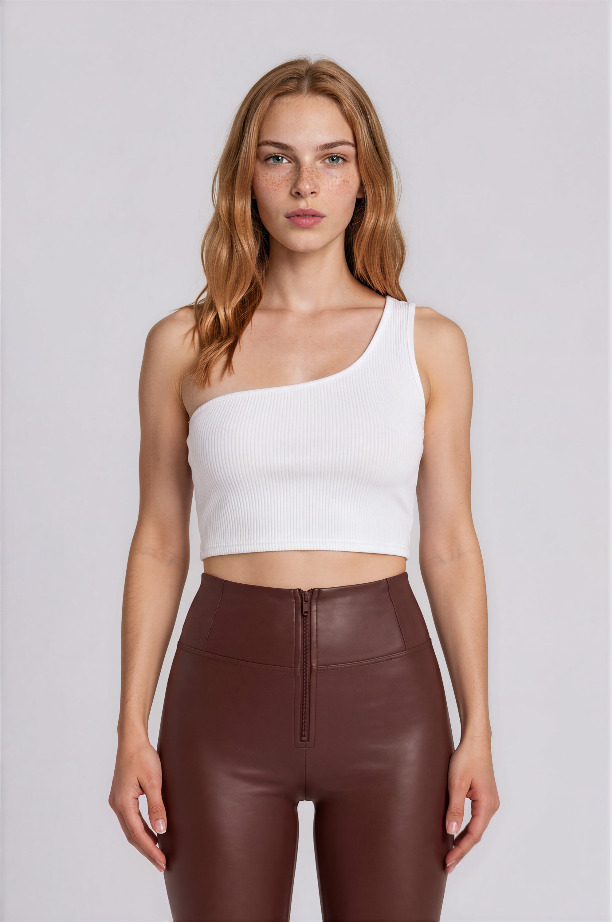 WR.UP Push-Up High Waist Skinny Vegan Leather Pant - Hot Fudge Brown