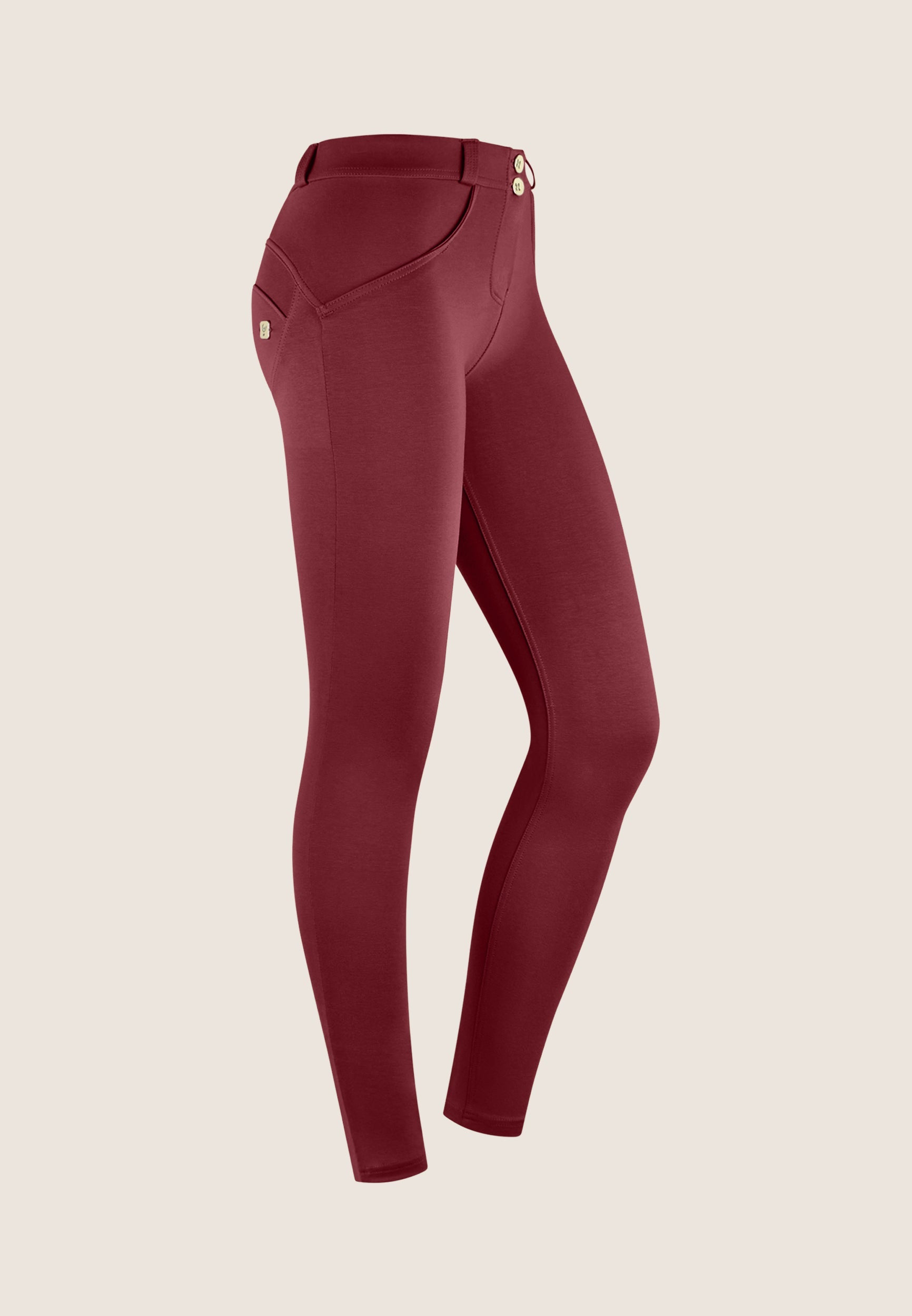 WR.UP Push-Up Regular Waist Skinny Pants - Cabernet Red